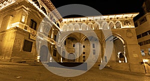 AlcaÃ±iz town hall in Teruel, Spain