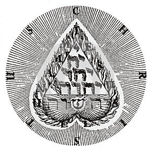 alchemical hermetic illustration of jehovah`s wrath by jacob bohme