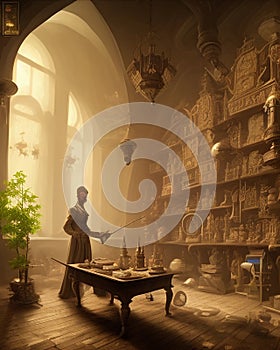 Alchemist room, mystery and magic