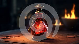 Alchemists potion bottle.Generative AI