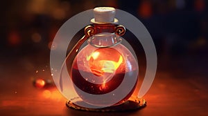 Alchemists potion bottle.Generative AI