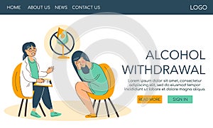 Alcohol abuse depression problem woman alcoholism . Help of Doctor Psychologist web template