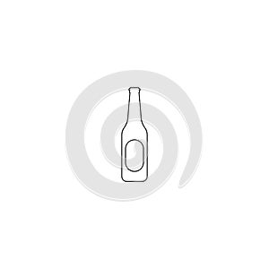 Alcohol bottle icon vector isolated 2