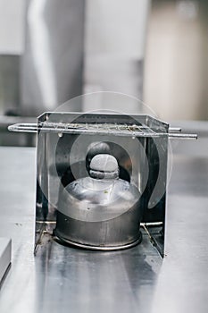 Alcohol burner, the laboratory equipment are preferred for some uses over Bunsen burners for safety purposes