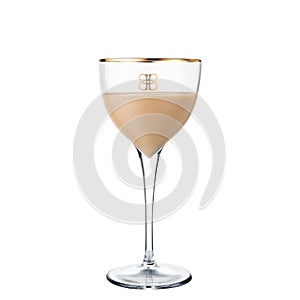 Alcohol cocktail Baileys isolated on white background