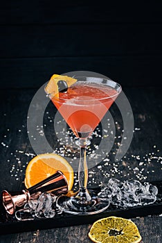 Alcohol cocktail Cosmopolitan.