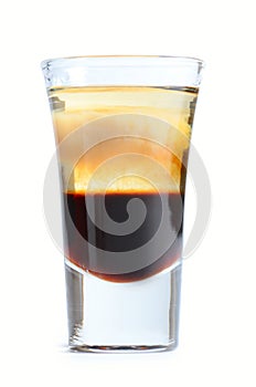 Alcohol cocktail isolated on white