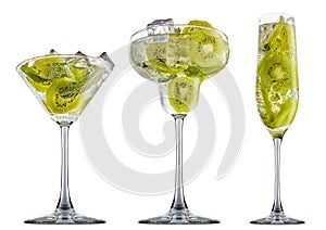 Alcohol cocktail isolated on white background