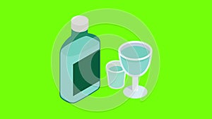 Alcohol drink icon animation