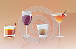Alcohol Drink Icons photo