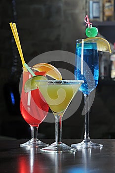 Alcohol Drinks on a Bar