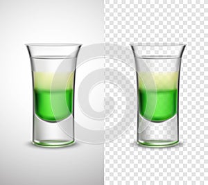 Alcohol Drinks Colored Glassware Transparent Banners