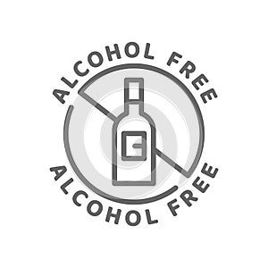 Alcohol free vector icon