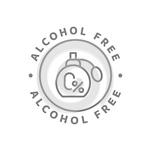 Alcohol free vector icon