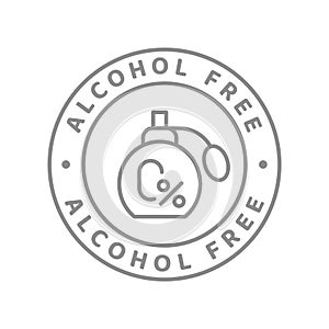 Alcohol free vector icon