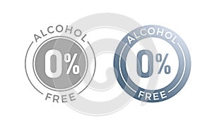 Alcohol free vector icon for cosmetic or medical alcohol free symbol