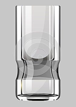 Alcohol glass. Transparent empty realistic mockup stemware for different drinks. Vector illustration
