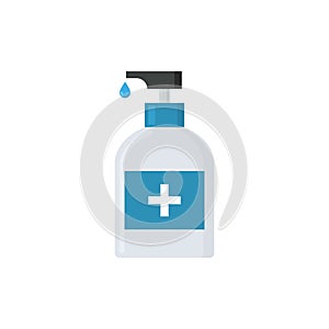 Alcohol hand disinfection soap icon. Coronavirus hand gel disinfect bottle alcohol sanitizer