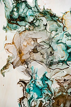 Alcohol ink abstract illustration on paper