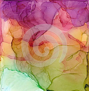 Alcohol ink multicolor texture. Fluid ink abstract background. art for design photo