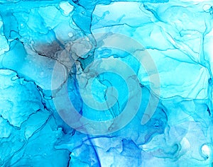 Alcohol ink sea texture. Fluid ink abstract background. art for design