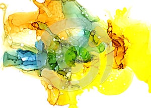 Alcohol ink texture. Fluid ink abstract background. art for design photo