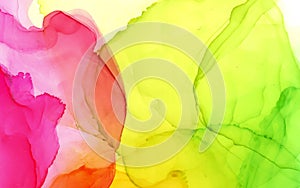 Alcohol ink vector bright color abstract background