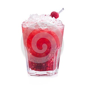 Alcohol red raspberry cocktail isolated