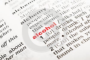 Alcohol Word Definition