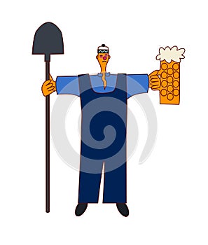 Alcohol on workplace - construction worker