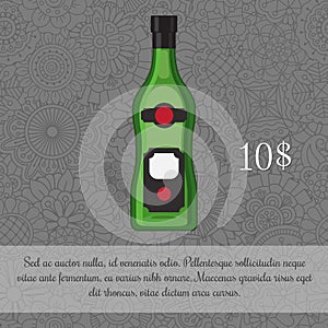 Alcoholic beverage Vermouth card template