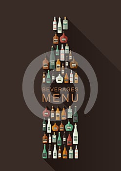 Alcoholic beverages menu