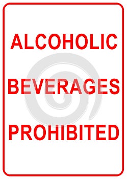 Alcoholic Beverages Sign