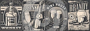 Alcoholic booze monochrome set sticker