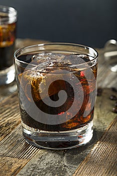 Alcoholic Boozy Black Russian Cocktail