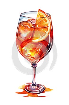 Alcoholic cocktail Aperol Spritz.