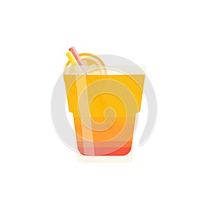 Alcoholic cocktails isolated on black background. Cocktail drink. Vector