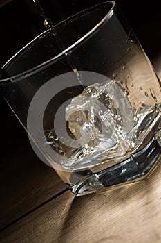 Alcoholic drink being served