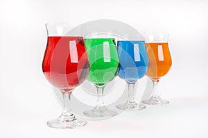 Alcoholic Drinks Color Variety