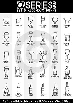 Alcoholic Drinks Icons