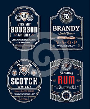 Alcoholic drinks labels