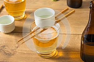 Alcoholic Japanese Sakebombs with Rice Wine