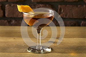 Alcoholic Martinez Cocktail with Gin photo