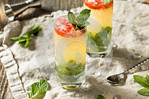 Alcoholic Queens Park Swizzle Cocktail with Rum