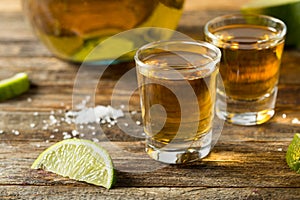 Alcoholic Reposado Tequila Shots photo