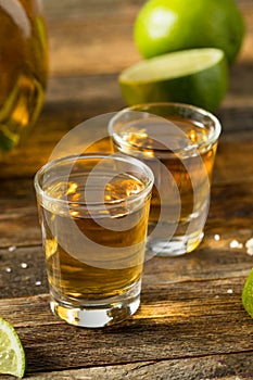 Alcoholic Reposado Tequila Shots photo