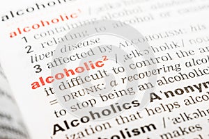 Alcoholic Word Definition photo