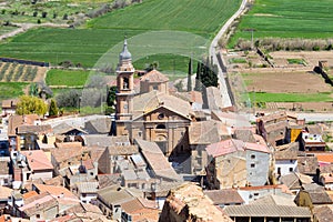 Alcolea de Cinca and the Iglesia de San Juan Bautista, Spain