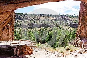 The Alcove House at Bandelier National Monument Park in Los Alamos,New Mexico