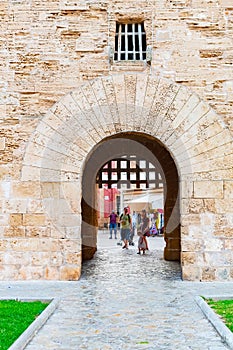 Alcudia City Wall Gate. City wall gate in the city of Alcudia, Mallorca, Spain
